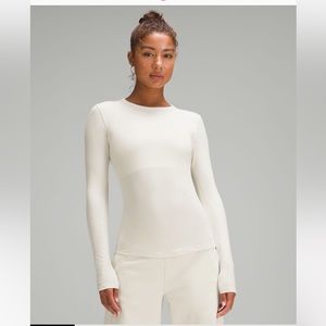 Lululemon Hold Tight Long-Sleeve Shirt - Size 10 (Color=Bone)